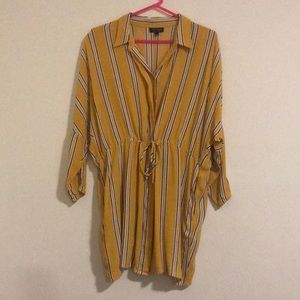 Verticals Stripe mini Shirt Dress